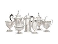A Group of Seven Silver Tea Wares