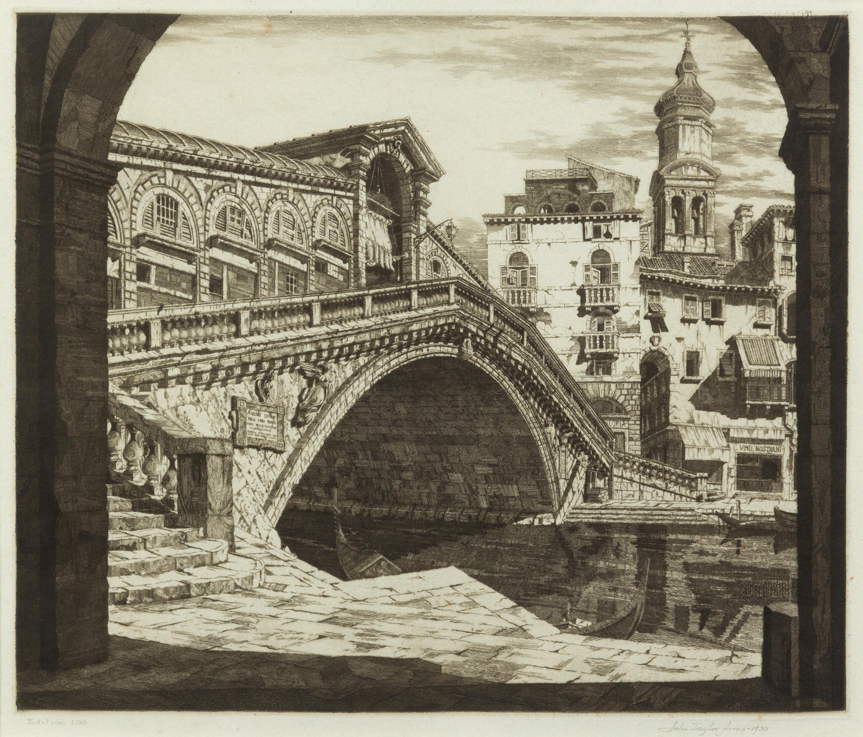 John Taylor Arms, (American, 1887-1953), Shadows of Venice, 1930