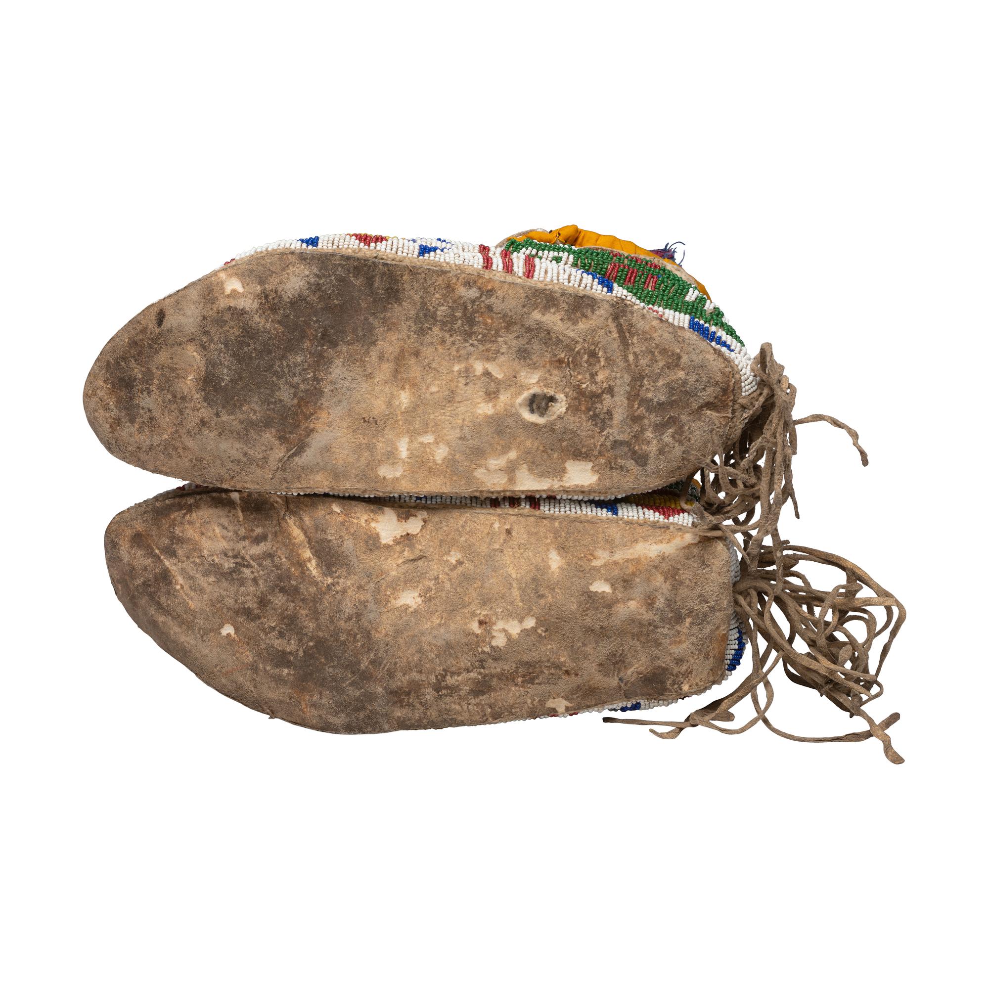 Sioux Beaded Hide Moccasins