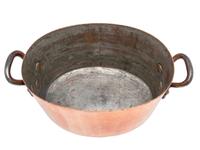 An American Copper Brazier with Cover