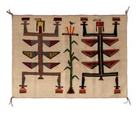 Navajo Shiprock Dragonfly Yei Weaving / Rug