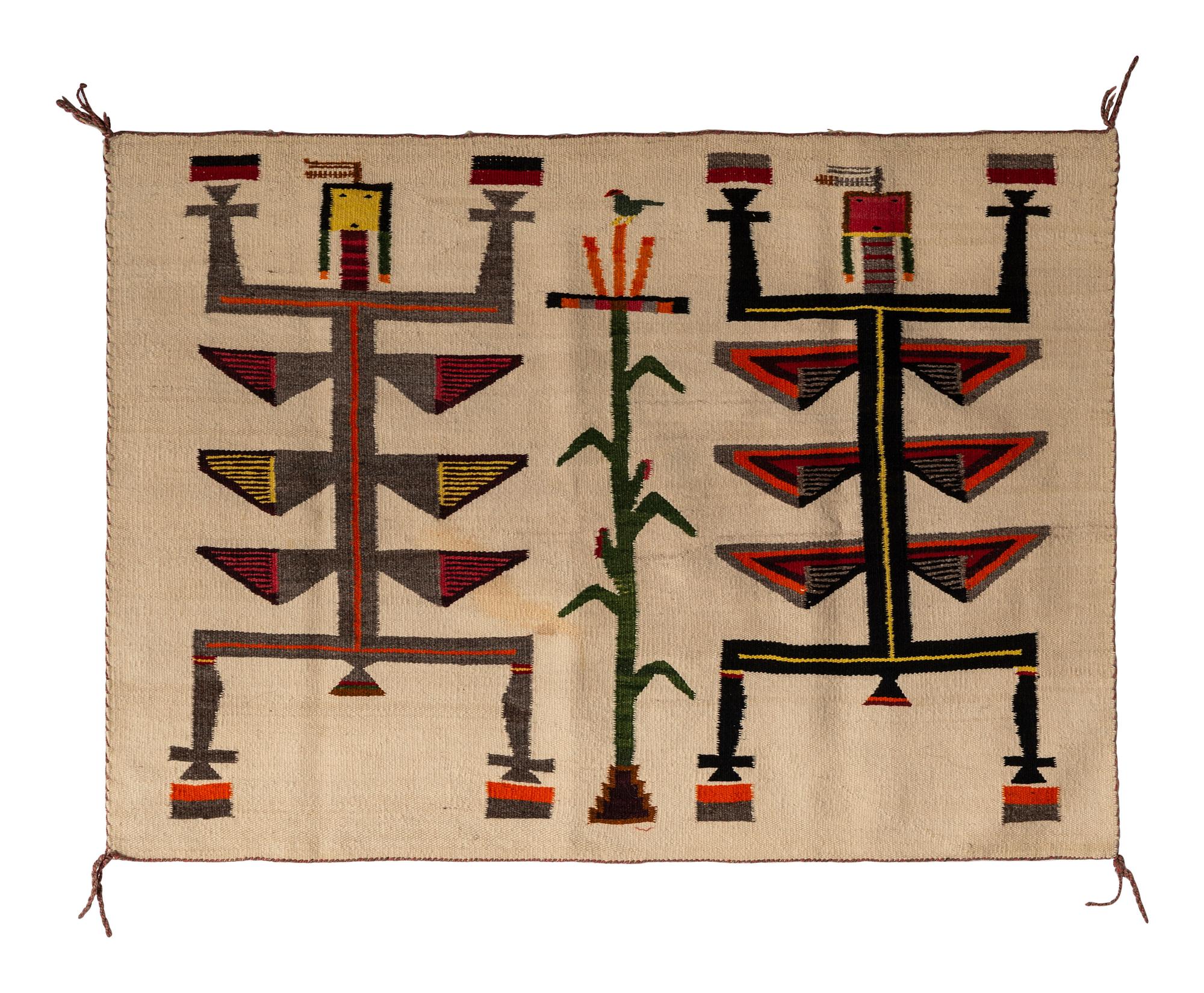 Navajo Shiprock Dragonfly Yei Weaving / Rug