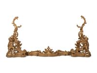 A Rococo Style Gilt Bronze Fire Guard