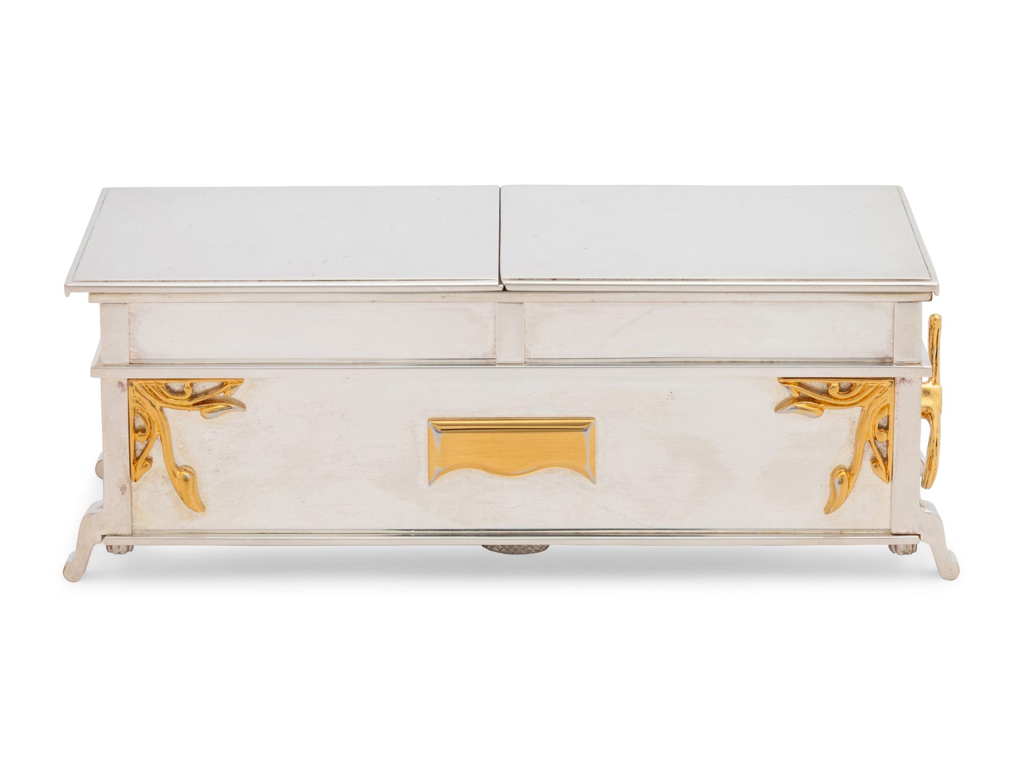 A Yossi Swed Partial Gilt Silver Megillah Table