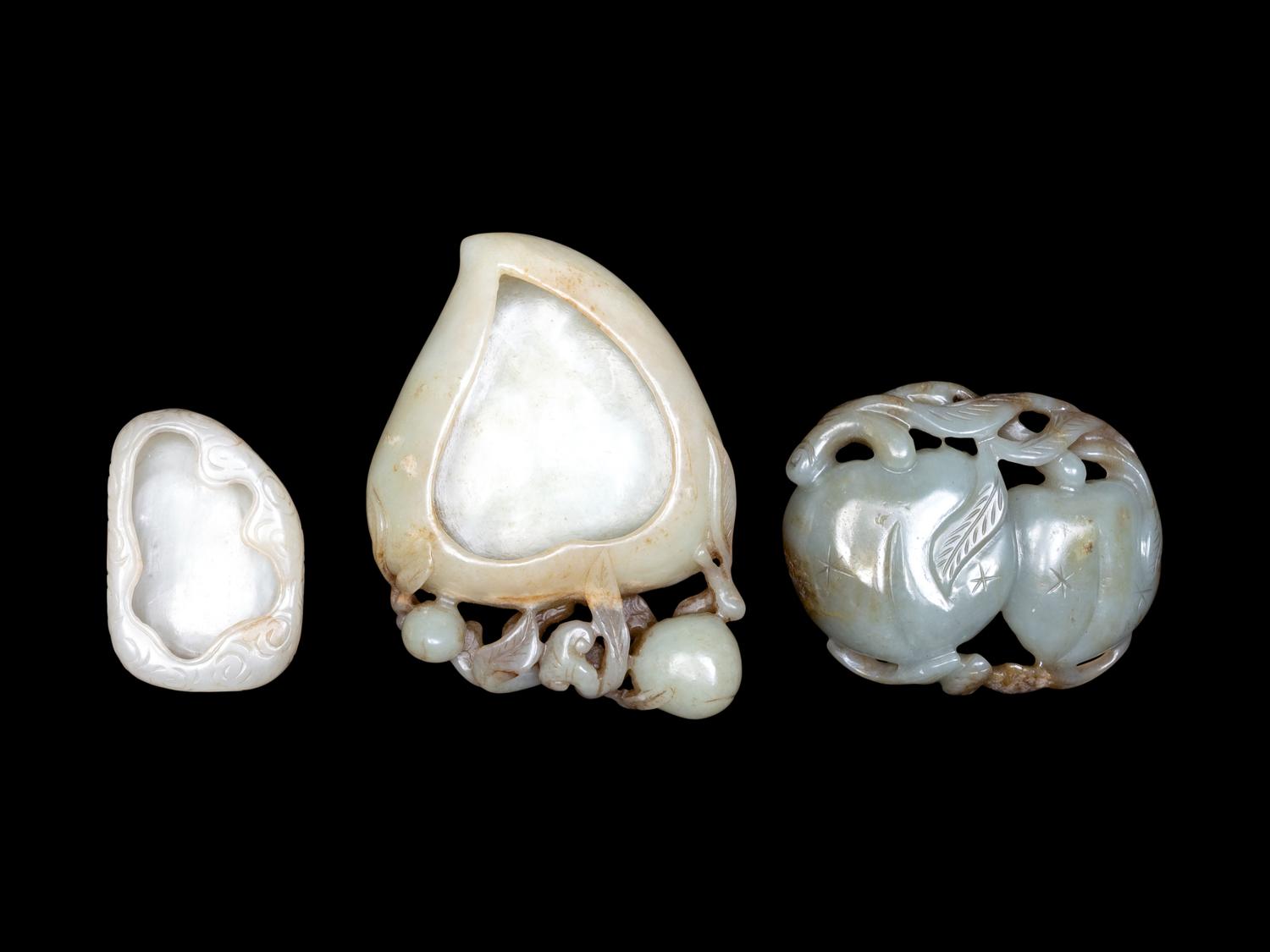 Three Chinese Celadon Jade Articles