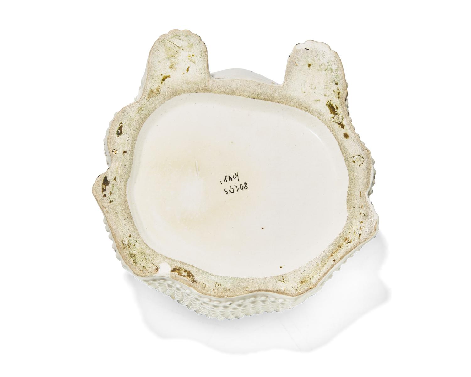 Two Italian ceramic frog-form planters, 20th / 21st century