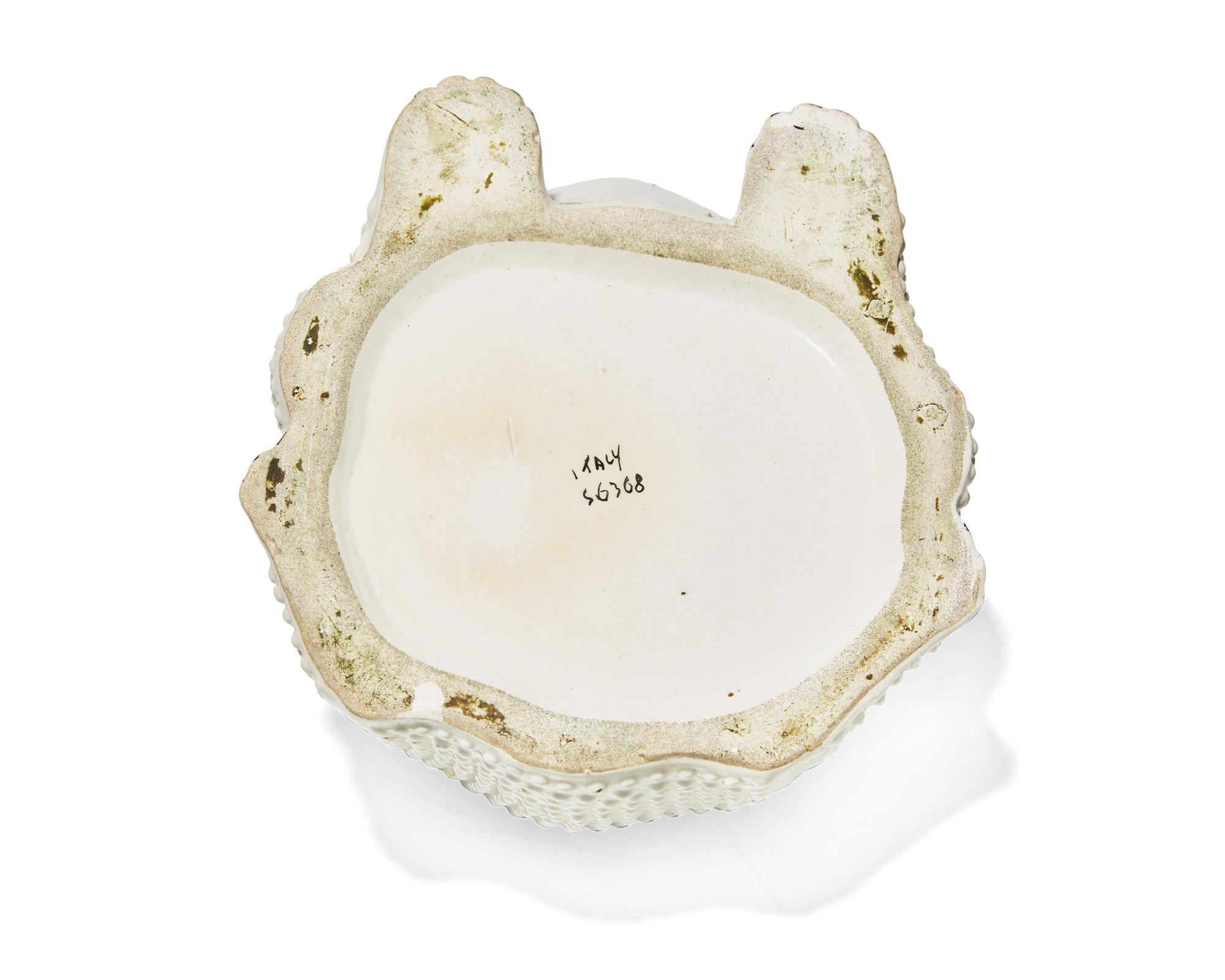 Two Italian ceramic frog-form planters, 20th / 21st century