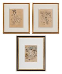 A Group of Three Prints from Le Rire ( Baron Dans Le Charbonniers , Entree de Cha-U-Kao , and Chocolat Dansant Dans Un Bar )