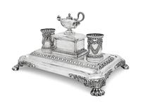 A Victorian Silver Standish