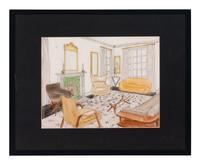 Living Room Schematic of the Kagan's First New York Apartment