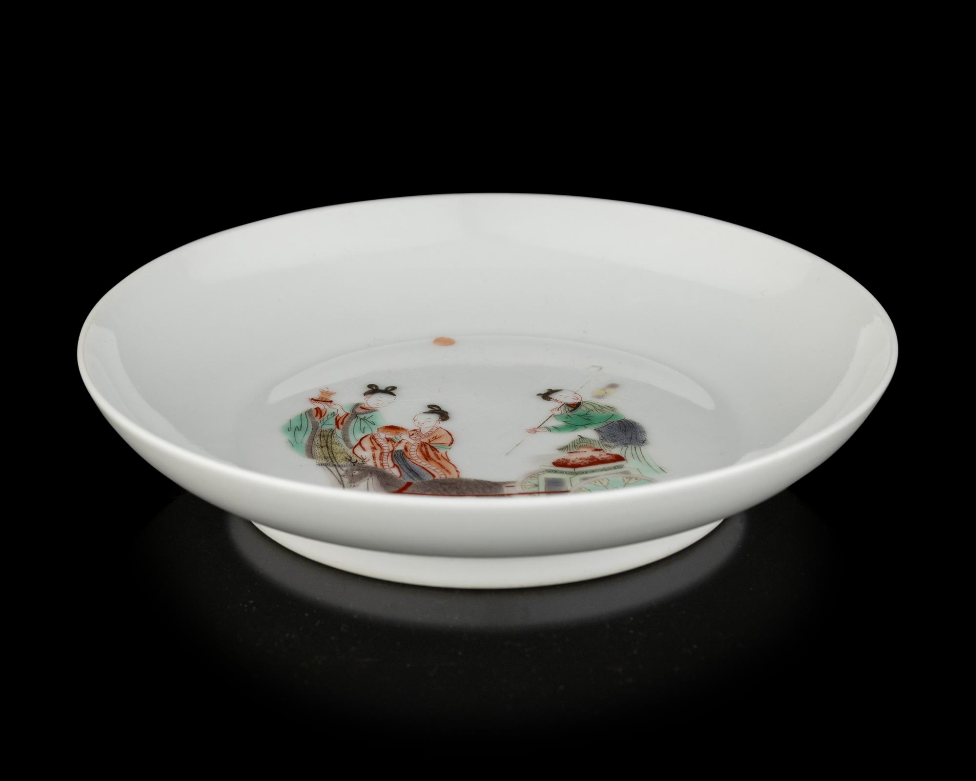 A Chinese Famille Verte Porcelain 'Birthday' Dish