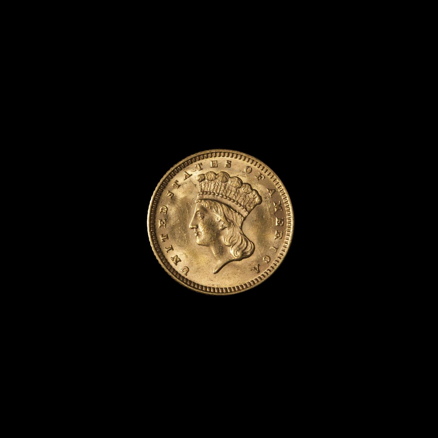 An 1874 Indian Princess $1 Gold Coin