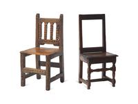 Two Continental Walnut Side Chairs