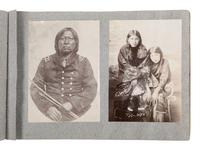 [NATIVE AMERICANS]. Album containing 25 photographs of Native American subjects from Indian Territory, incl. 2 images of Geronimo and works by Lenny & Sawyer and Will Soule.