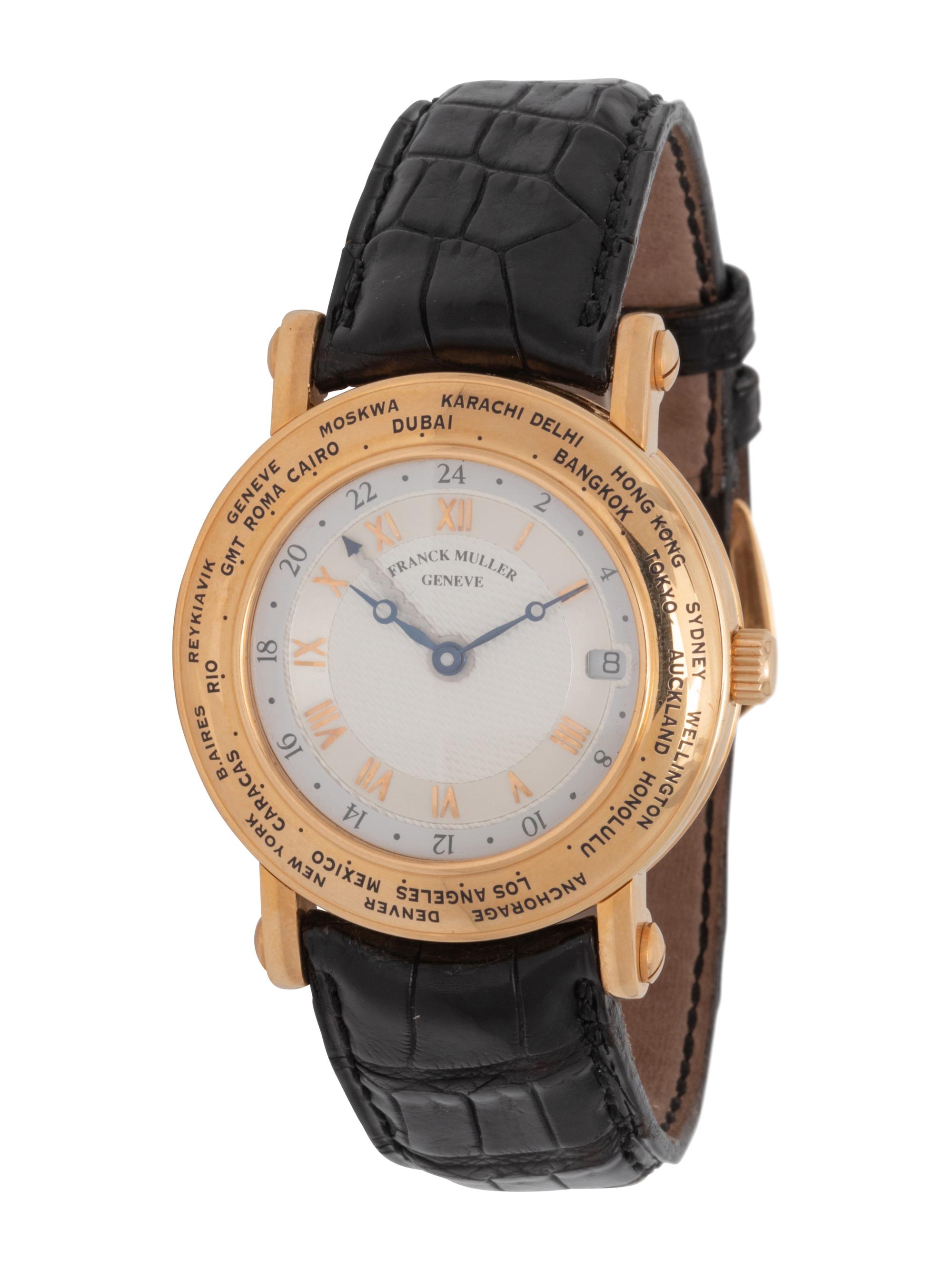 FRANCK MULLER, REF. 2800 18K YELLOW GOLD 'WORLD TIME' WATCH