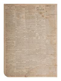 [WAR OF 1812]. Boston Patriot . No. 48, Vol. XIL. Boston, MA: Davis C. Ballard, 22 February 1815.