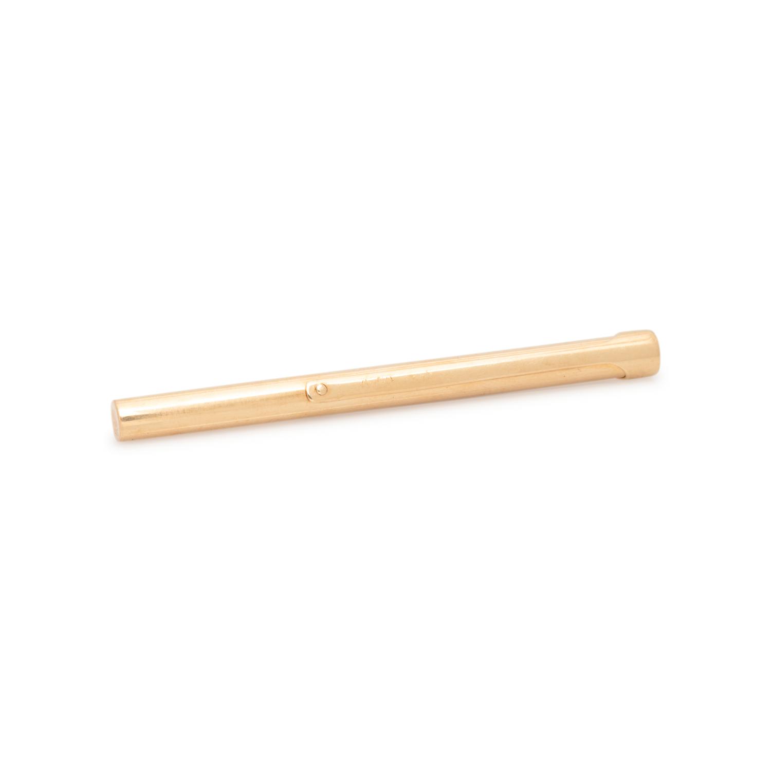 CARTIER, VINTAGE, YELLOW GOLD MAKEUP BRUSH