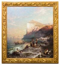 Franz Richard Unterberger, (Austrian, 1838-1902), Ankunft der Fischer in Capri, c. 1875