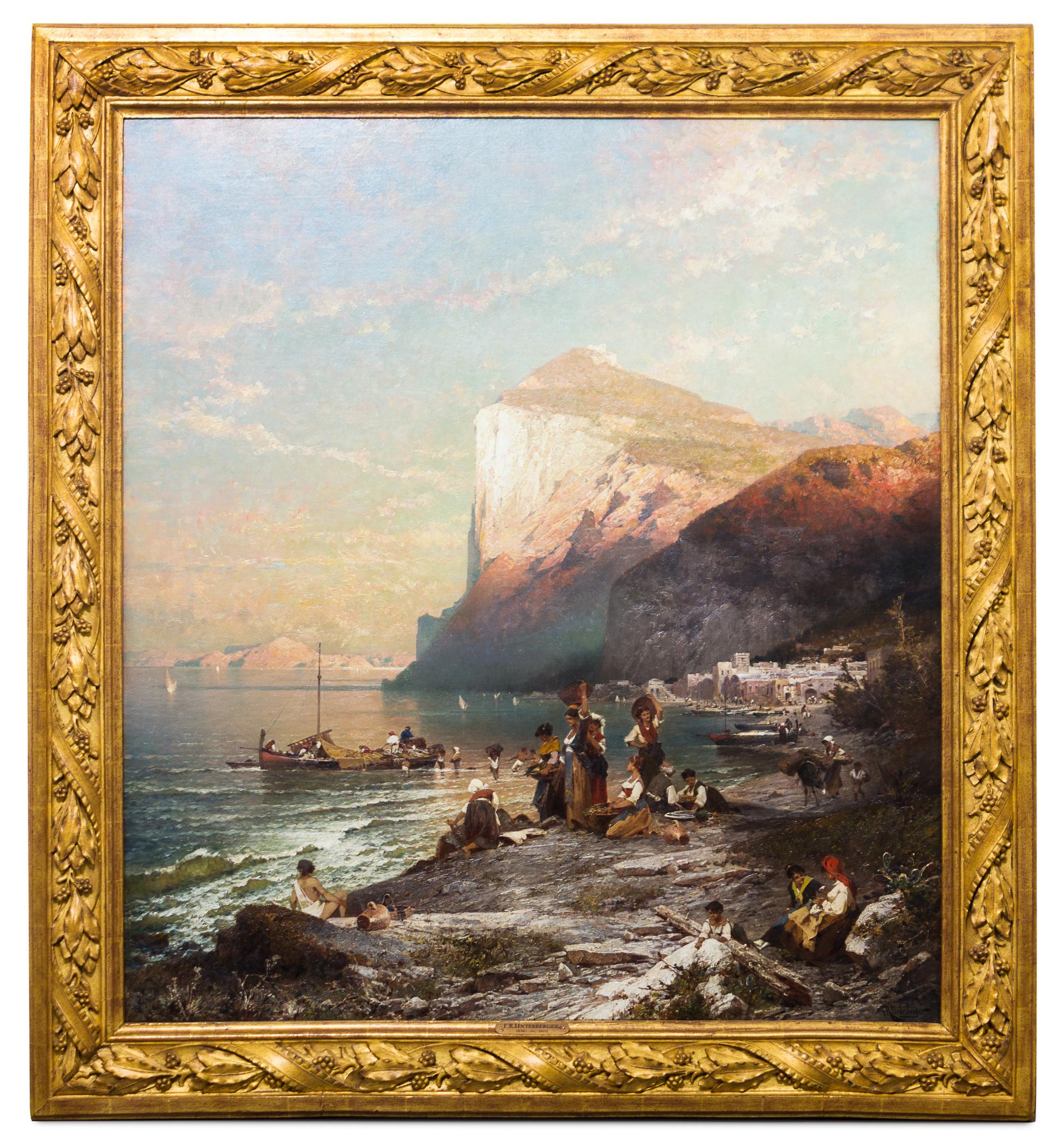Franz Richard Unterberger, (Austrian, 1838-1902), Ankunft der Fischer in Capri, c. 1875