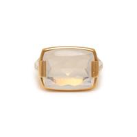 BULGARI, QUARTZ AND YELLOW GOLD RING