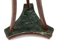 A Pair of Baltic Neoclassical Gilt Bronze Mounted Mahogany and Marble Stands