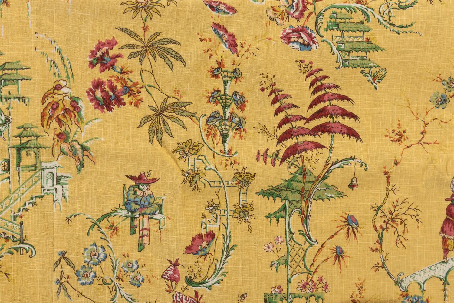 A Group of Chinoiserie-Printed Table Linens