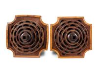 A Pair of Federal Silver-Mounted, Figured and Inlaid Mahogany Urn-Form Knife Boxes
