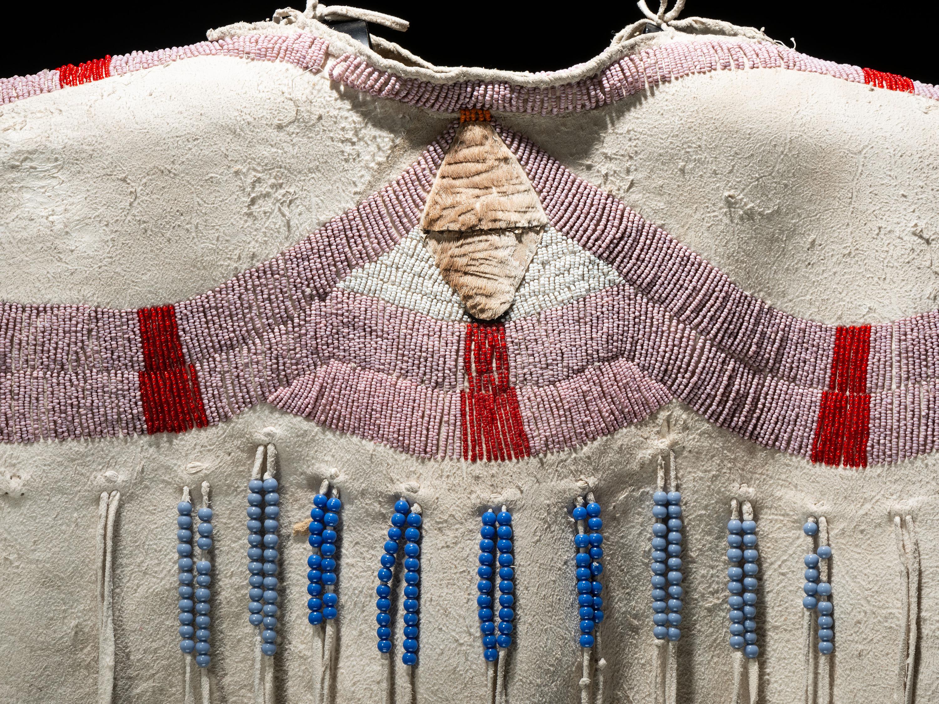 Plateau Beaded Hide Dress Yoke