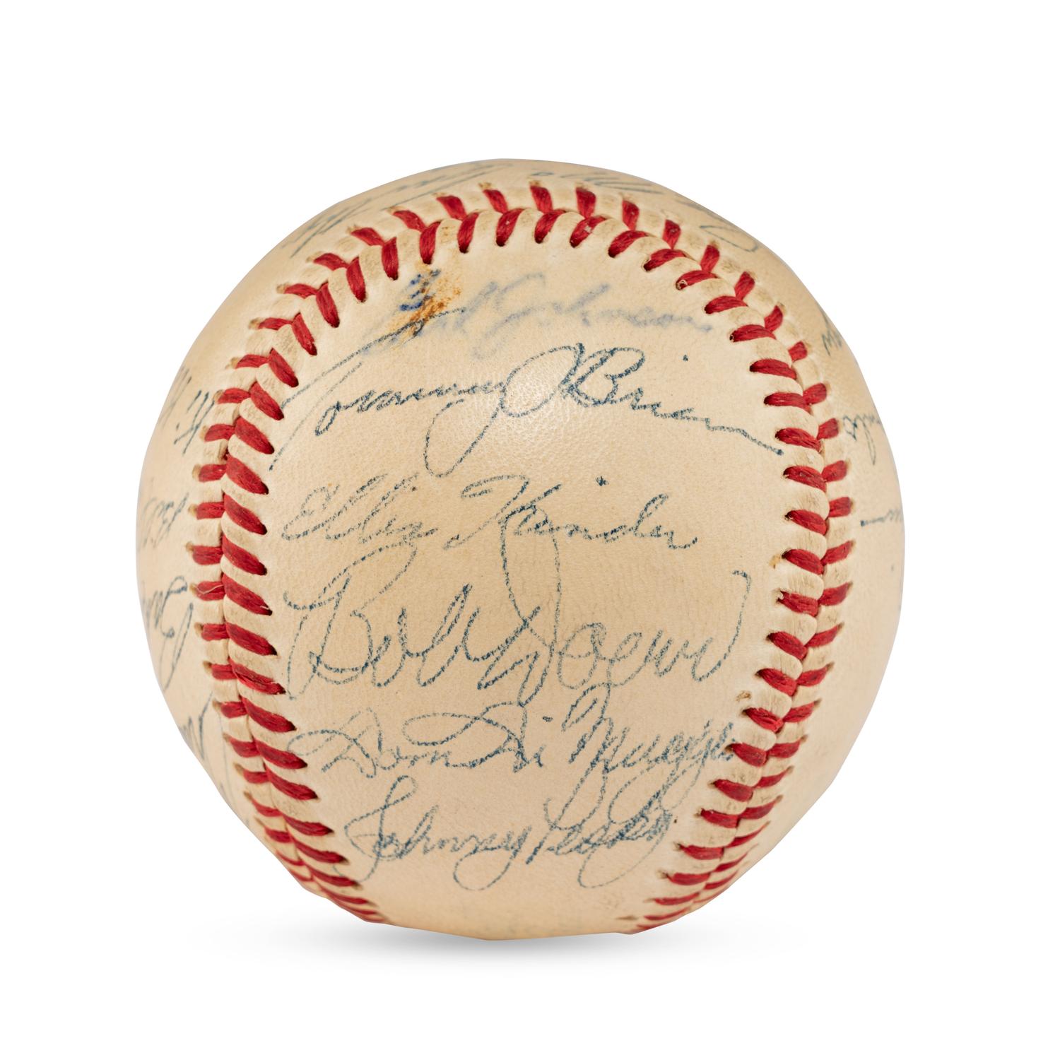 A 1949 Boston Red Sox Team Signed Autograph Baseball
