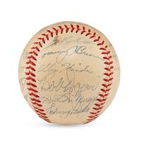 A 1949 Boston Red Sox Team Signed Autograph Baseball