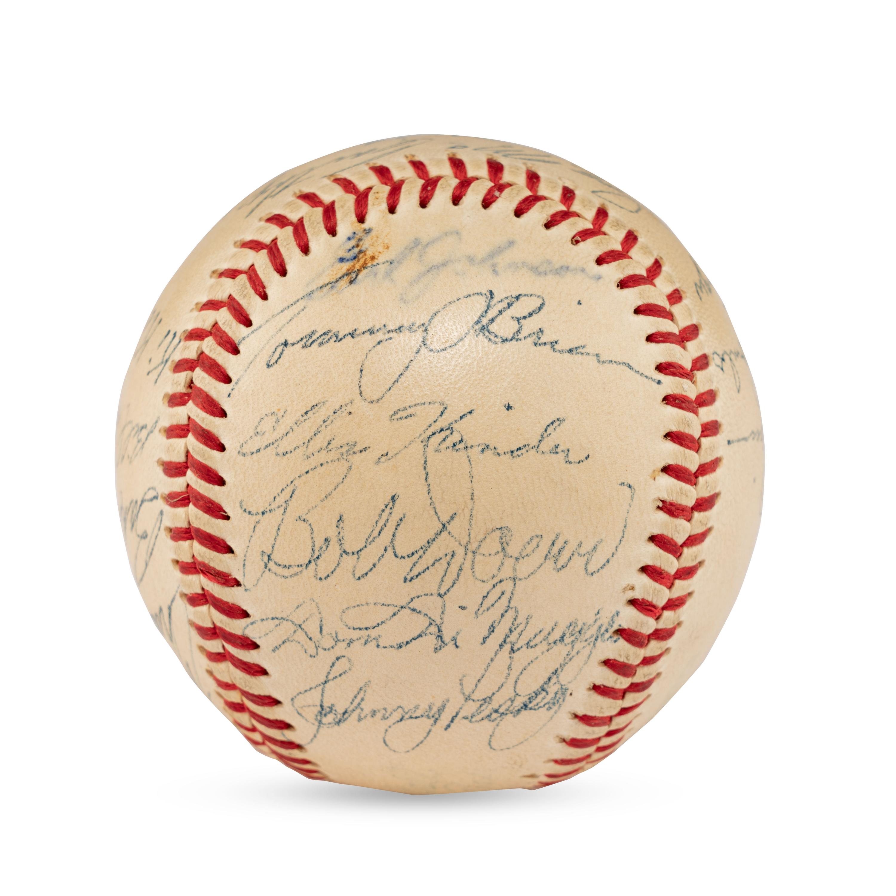 A 1949 Boston Red Sox Team Signed Autograph Baseball