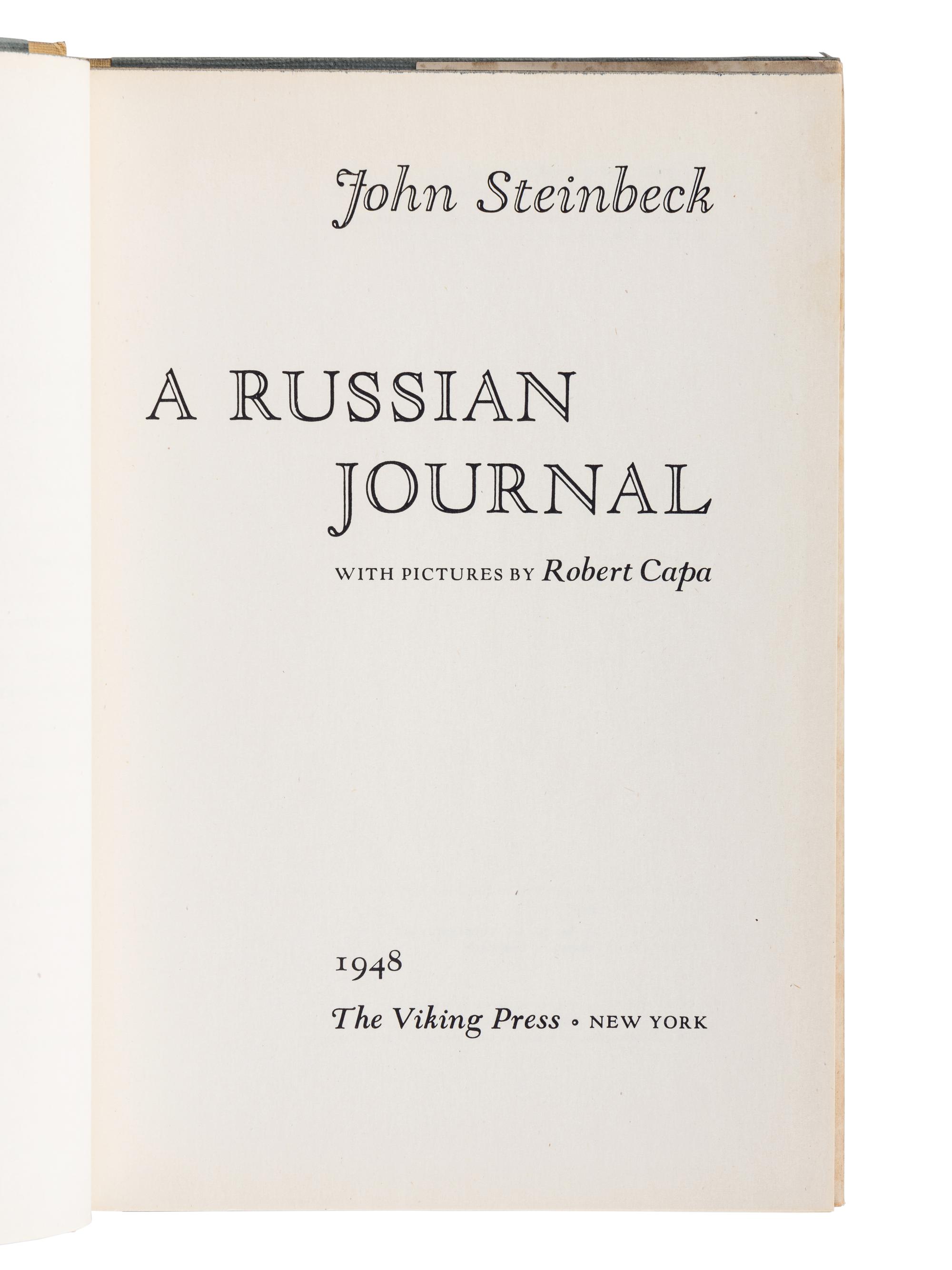 STEINBECK, John (1902-1968). A group of 5 works by Steinbeck, comprising: