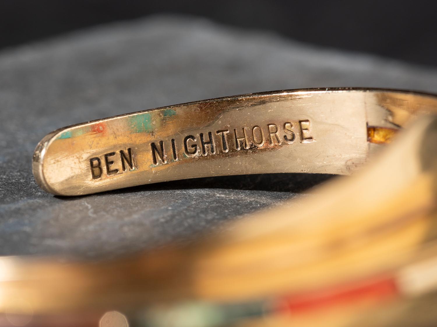 Inlaid Gold Cuff Bracelets