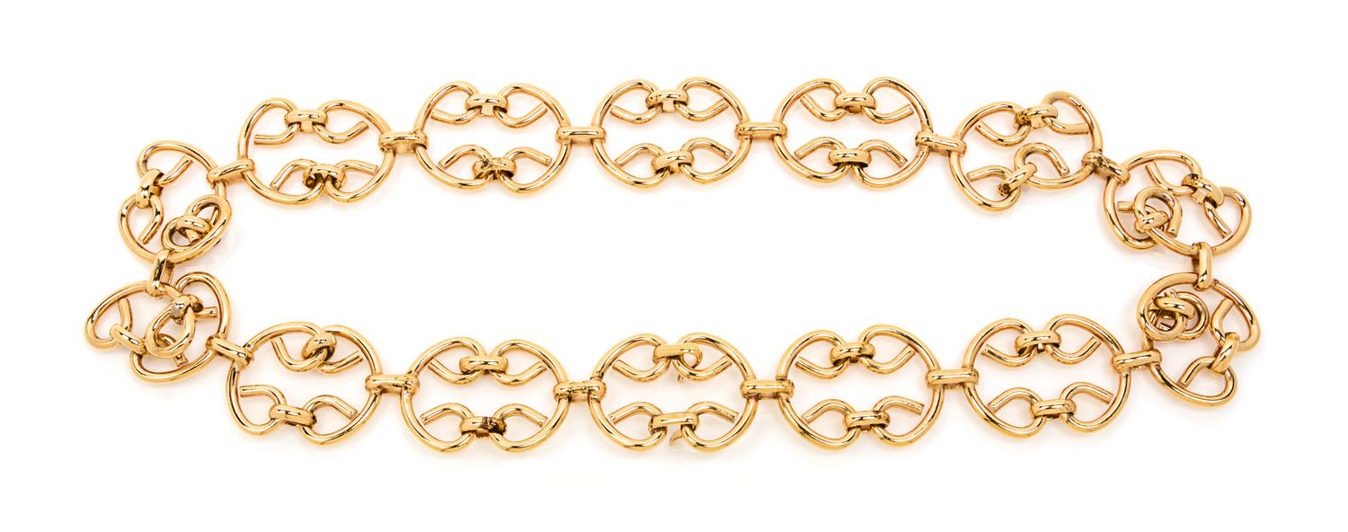 A Chanel Goldtone Chain Link Belt.