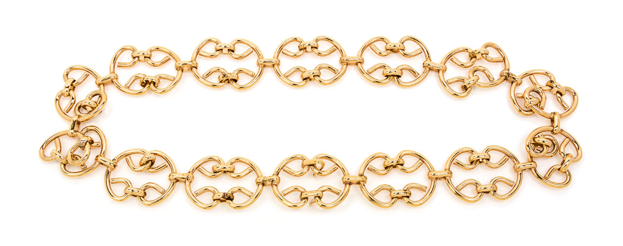 A Chanel Goldtone Chain Link Belt.