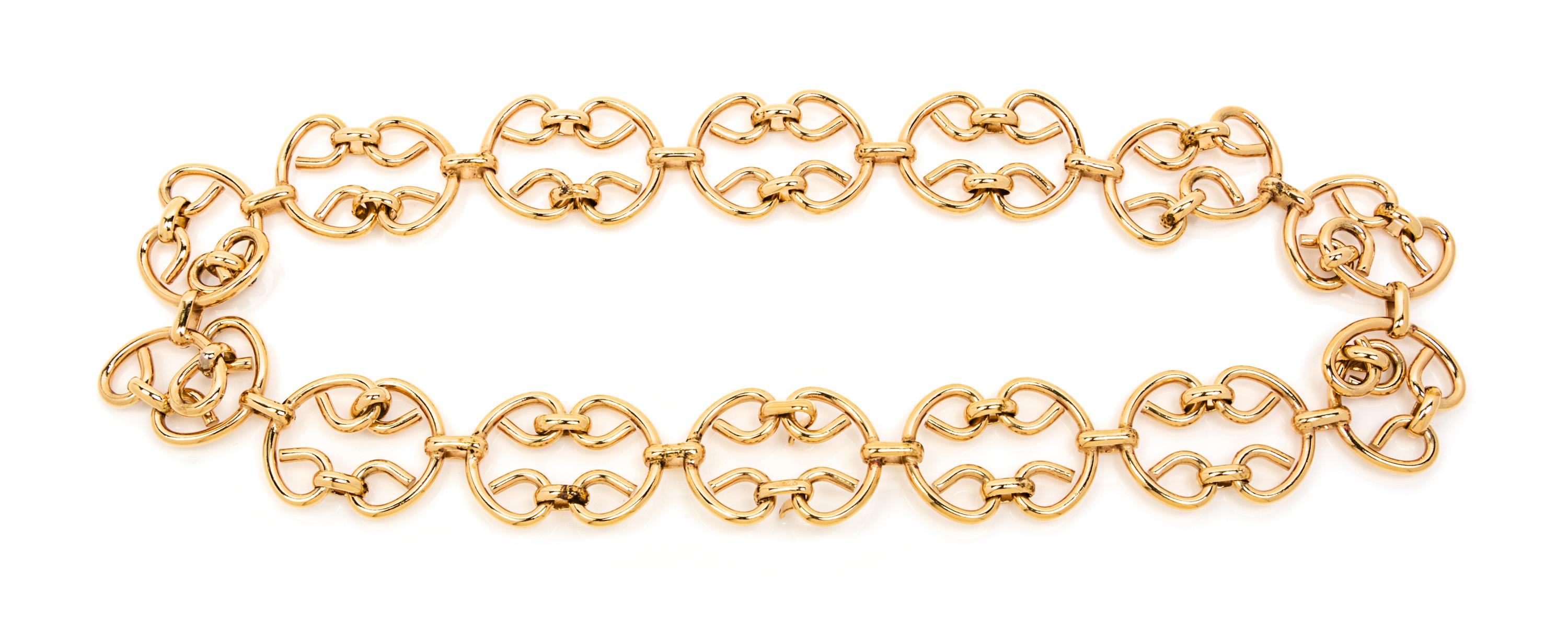 A Chanel Goldtone Chain Link Belt.