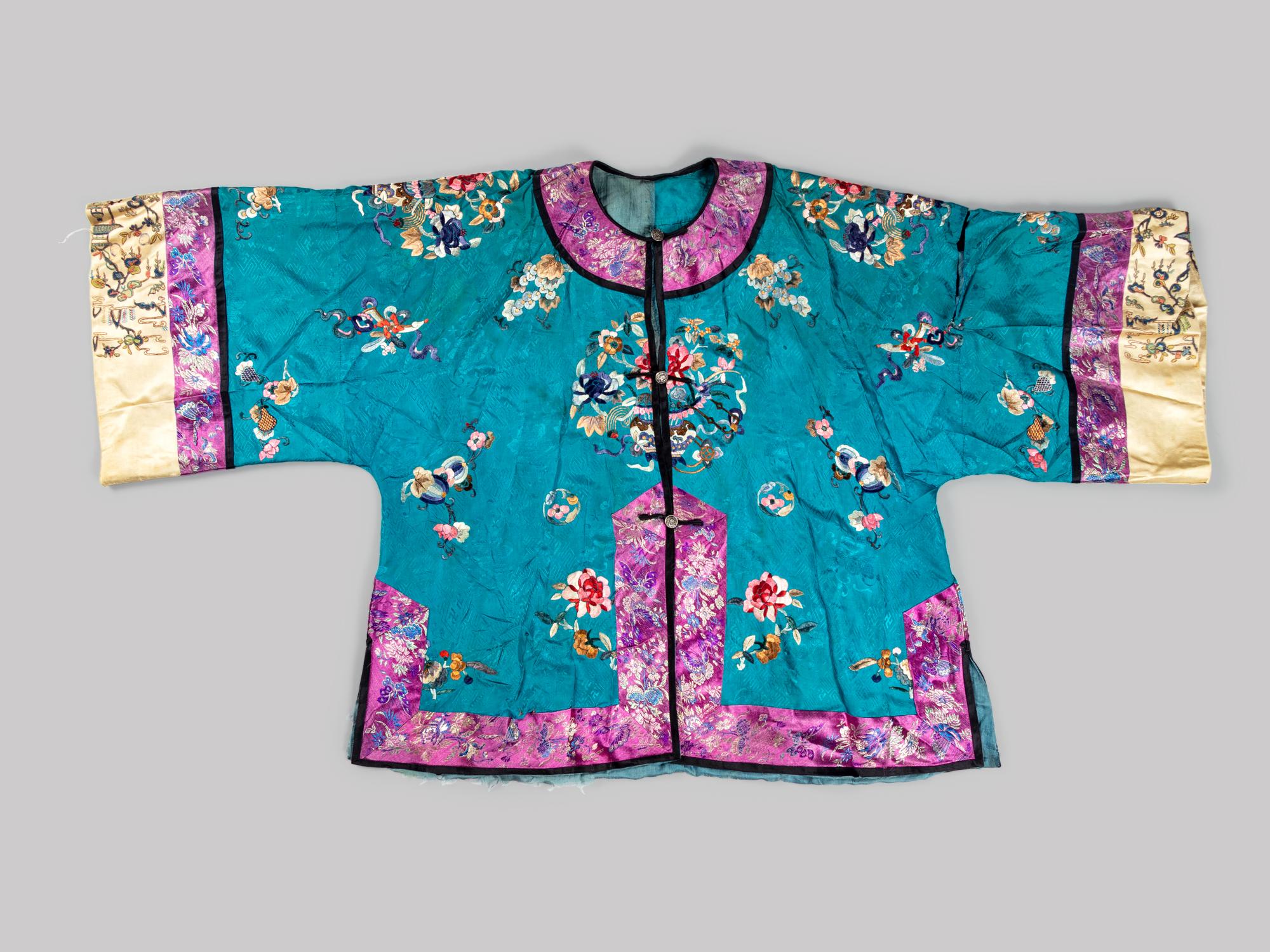 Two Chinese Embroidered Silk and Cotton Ladies' Articles