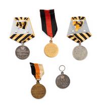 Five Russian Military and Order of Merit Medals
