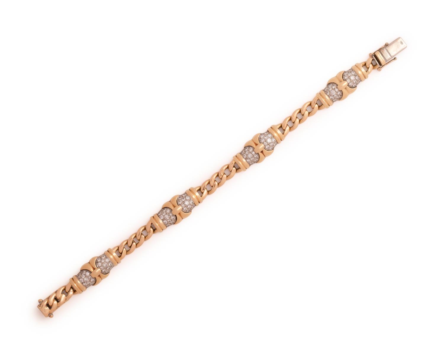 YELLOW GOLD AND DIAMOND BRACELET