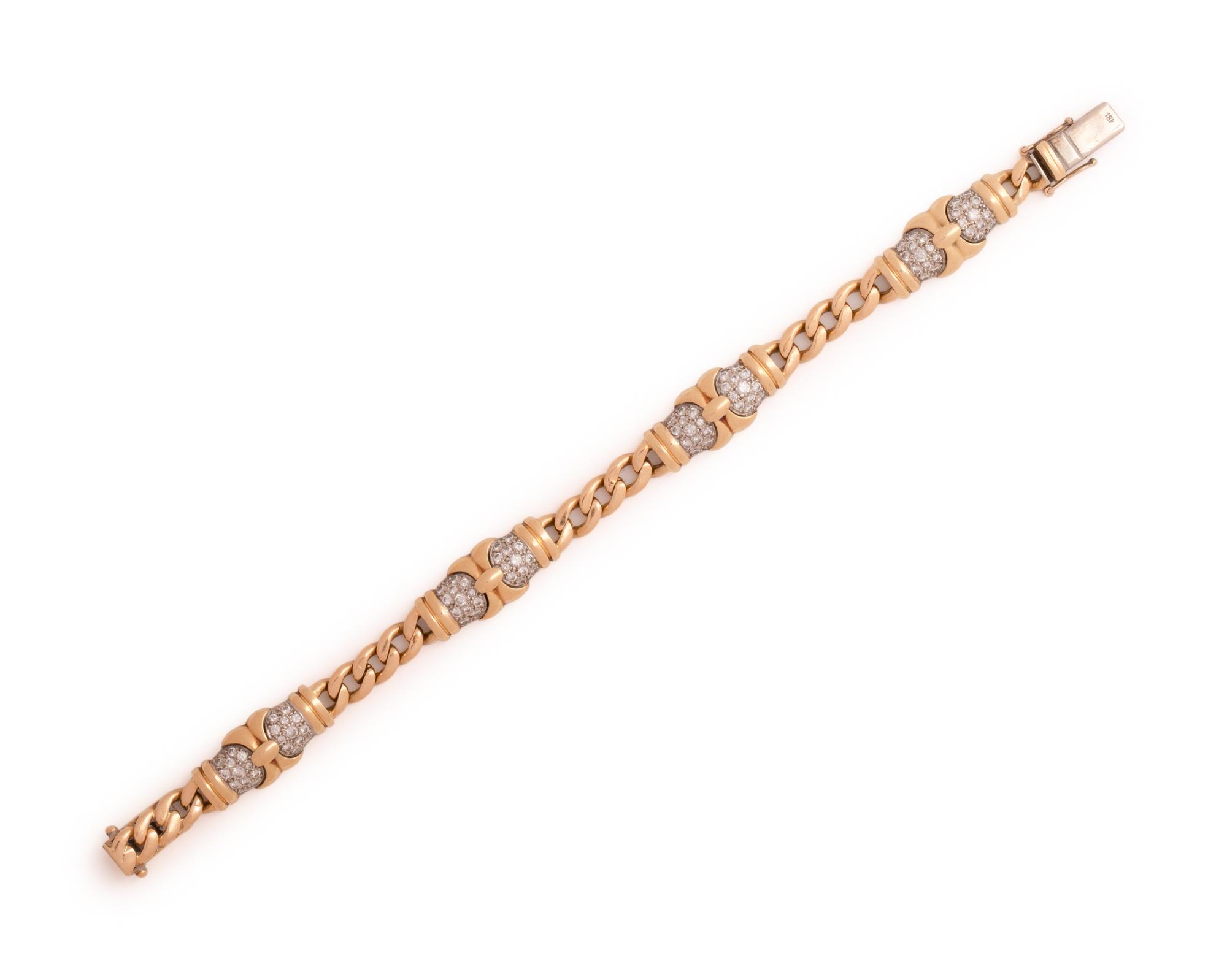 YELLOW GOLD AND DIAMOND BRACELET