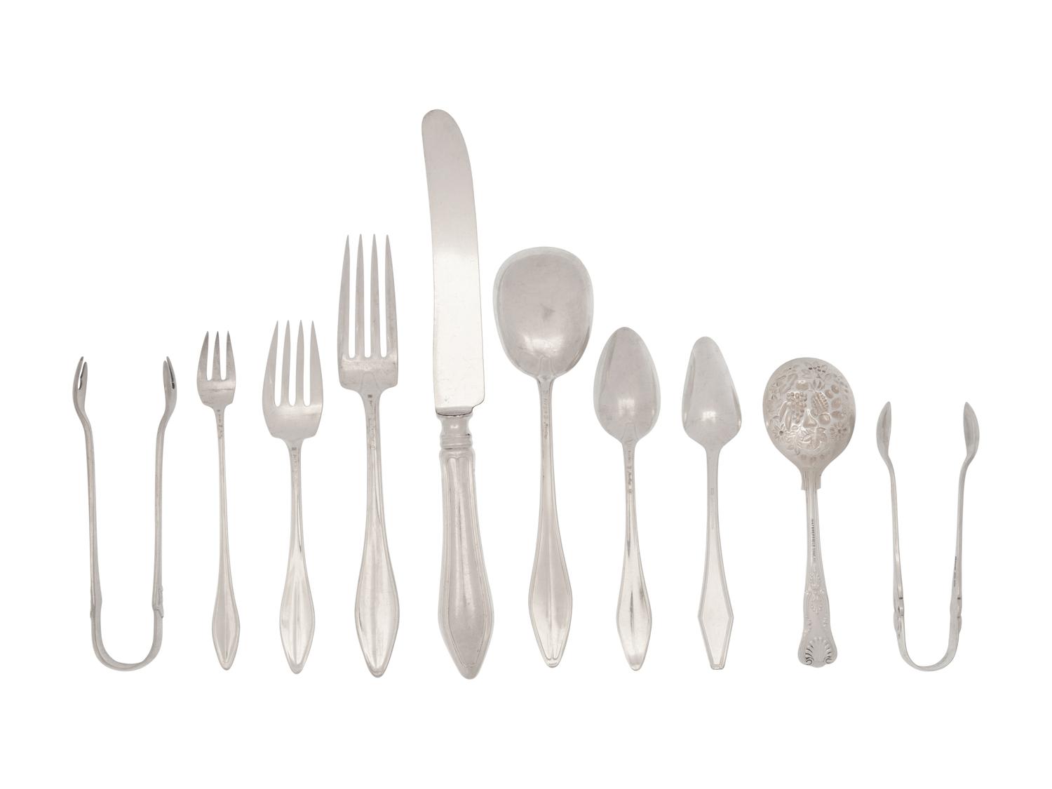 An American Silver Flatware Service