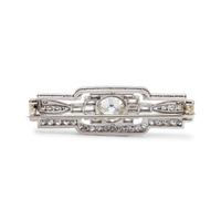 ART DECO, DIAMOND BROOCH