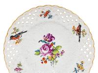 A Pair of Herend Porcelain Reticulated Sweetmeat Plates