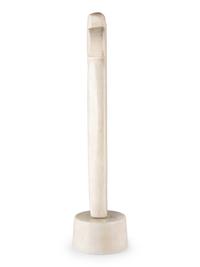 A White Marble Owl Sculpture