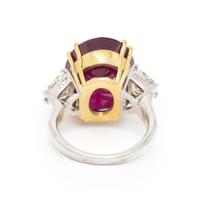 COMPOSITE RUBY AND DIAMOND RING