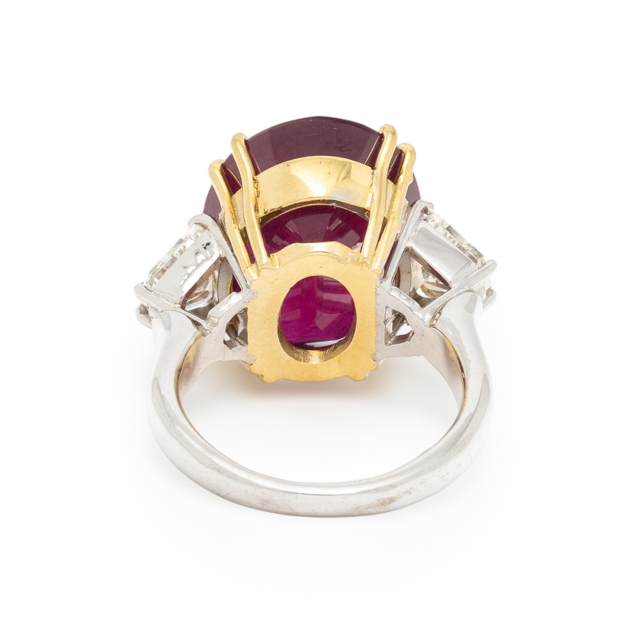 COMPOSITE RUBY AND DIAMOND RING