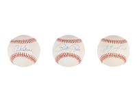 A Group of Nine 3,000 Hit Club Single Signed Autograph Baseballs (Beckett Authentication Services Certified)