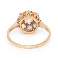 Antique, Diamond and Rose Gold Cluster Ring