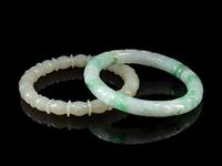 Two Jade and Jadeite Bangles