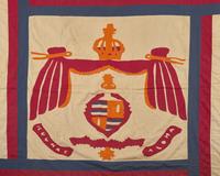 An Appliqued and Pieced Hawaiian "My Beloved Flag" Quilt Top